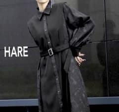 HARE シャツワンピース ブラックのサムネイル