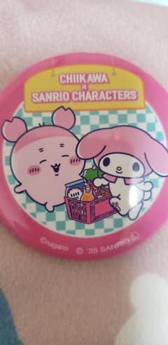 Chiikawa x Sanrio Characters Can Badge Momonga My Melody
