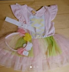 三日間限定値下げ子供ドレス カラフルワンピースサイズ80 カチューシャ付のサムネイル