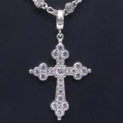 ローリーロドキン ゴシッククロス ペンダントトップ LARGE GOTHIC CROSS PENDANT Silver / Onyx PENDANT（ペンダント