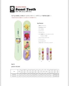 BURTON SWEET TOOTH 141cm スノーボード バートン 果物 BURTON SWEET TOOTH 141cm スノーボード バートン 果物 - メルカリ