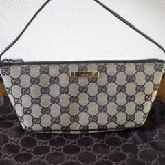 GUCCI GGキャンバス アクセサリーポーチ ハンドバッグ 極美品 - メルカリ