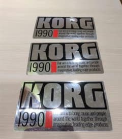 当時物KORGコルグ1990年ミラーステッカー3枚シンセサイザー ヴィンテージのサムネイル