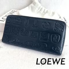 【極上】LOEWE ロエベ 長財布 ラウンドファスナー　170周年記念 歴代ロゴ 61816-d1.jpg