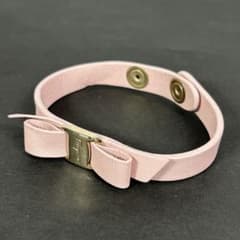 フェラガモ ブレスレット ヴァラリボン ライトピンク19cm レザー 