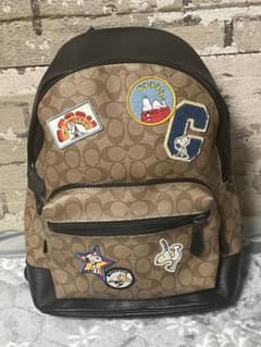 [미품] COACH × PEANUTS 스누피 배낭 콜라보 한정