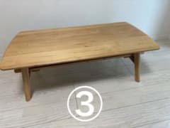 ③ 無垢材 ニトリ アルナス 110 センター ロー テーブル アルダー材 