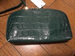 新品 未使用 キャットインザクローゼット 牛床革クロコ型押し 多機能ポーチのサムネイル