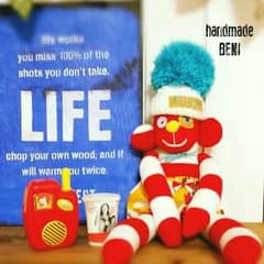 くつしたでぬいぐるみ*monkey*(SMILE SOCKS)のサムネイル