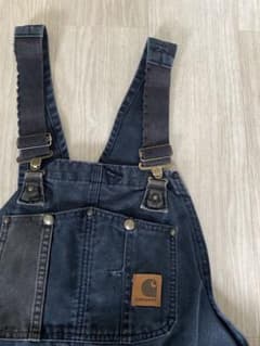 カーハート　Carhartt オーバーオール 古着 紺色のサムネイル