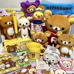 リラックマ まとめ売り ハートぬいぐるみ キャラコロクリーナー バインダー 他
