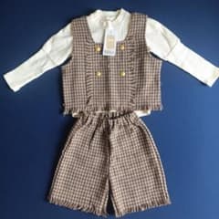千鳥格子柄 ツイード風 セットアップ 110cm Mai Dou Storyのサムネイル