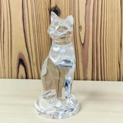 Daum France 　ドームクリスタル　フィギュリン　クリスタル置物　猫置物 ホヤ HOYA クリスタルガラス 猫 置物 フィギュリン - メルカリ