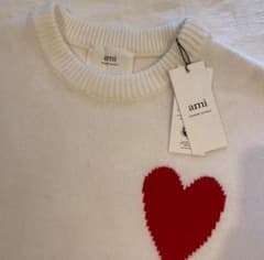 AMI Paris ハートロゴニット セーター ホワイト（新品・タグ付き