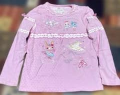 メゾピアノ 長袖Tシャツ 130 バレリーナ ピンクのサムネイル