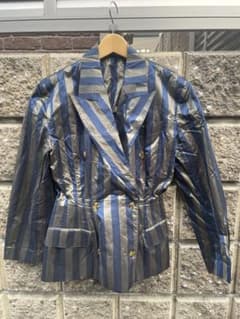jean paul gaultierストライプダブルジャケット - メルカリ