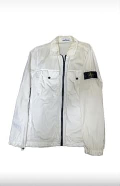 STONE  ホワイトシャツジャケット stone island シャツ ジャケット ナイロン ストーンアイランド - メルカリ