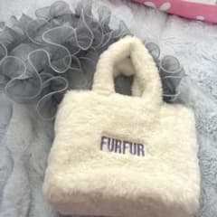 FURFUR 에코 퍼 토트 백 화이트