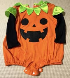 ハロウィン パンプキン かぼちゃ ロンパース 80cmのサムネイル
