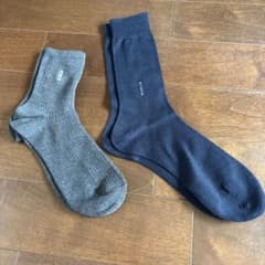 メンズ ソックス 2足セット グレー ネイビー約25から27cm