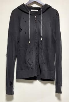 バイアス　BIAS ジップアップ　パーカー　ダメージ　グランジ　ナンバーナイン バイアス BIAS ダメージ グランジ ジップアップ パーカー