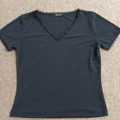 Power Flower Vネックカットソー ブラックのサムネイル