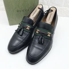 GUCCI シェリーライン インターロッキング ローファー タッセル 38
