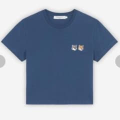 値下げ　Maison Kitsune ダブルフォックスクロップドTシャツのサムネイル