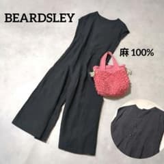 BEARDSLEY　ビアズリー　リネン　オールインワン　フレンチスリーブ　黒 BEARDSLEY ビアズリー リネン オールインワン フレンチスリーブ 黒