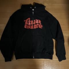 That's life ジップアップパーカー ブラックのサムネイル