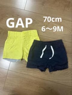 GAP イエロー・ネイビーショートパンツ2枚セットのサムネイル