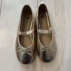 H&M キッズ バレエシューズ ゴールドEUR30 18.5cmのサムネイル