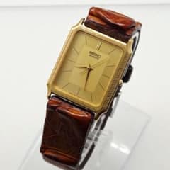 SEIKO 9521-5040 スクエア ゴールド 新品電池 メンズ腕時計 - メルカリ