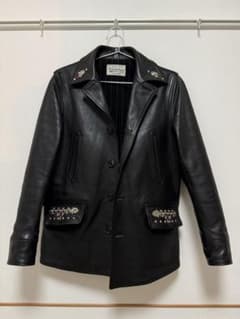 ワコマリア × ウルフズヘッド STUDS HALF LEATHER COAT - メルカリ