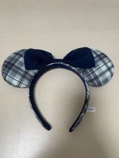 凛*花様 ディズニー カチューシャ チェック柄 ネイビーのサムネイル