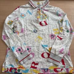 LEONARD SPORT 長袖ポロシャツ 花柄 ロゴ 38