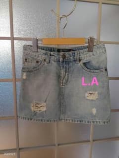 L.A★デニム ダメージ ミニスカート 姫カジ 平成ギャルのサムネイル