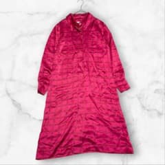 CHANEL シャネル 長袖シルクシャツワンピース チョコバーデザイン 36 CHANEL シャネル 長袖シルクシャツワンピース チョコバーデザイン 36