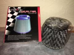 エアーフィルター AIR FILTER 汎用品 76mm 黒のサムネイル