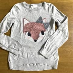 H&M  スパンコールキツネニットのサムネイル