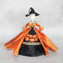 22cmドールドレス オレンジ×黒 蜘蛛の魔女のフランセーズ m41693670053_1.jpg?1757824215