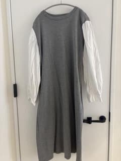 Milk tea マタニティワンピース グレー