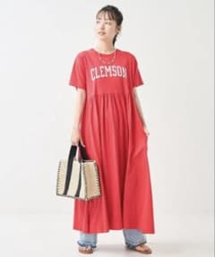 FREAKS Store ウエスト切替ロゴ半袖ワンピースのサムネイル