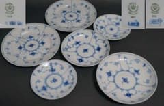  ブルーフルーテッド系プレート複数サイズセット Royal Copenhagen ブルーフルーテッド系プレート複数サイズセット