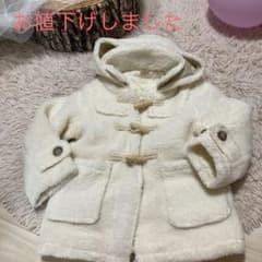 ダッフルコート アウター　フワフワ　モコモコ　白のサムネイル