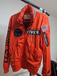AVIREX FROGMAN MA-1 フライトジャケット オレンジ Mのサムネイル