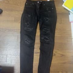 AZUL BY MOUSSY ダメージデニムパンツ ブラックのサムネイル