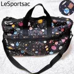 美品 レスポートサック 2way ボストンバッグ 宇宙柄 ブラック