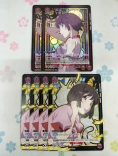 ユニアリ　物語シリーズ　プロモ　戦場ヶ原ひたぎ　パラ　２枚　/　羽川翼　4枚