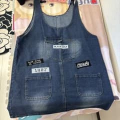デニムサロペット 4XL パッチ付きのサムネイル